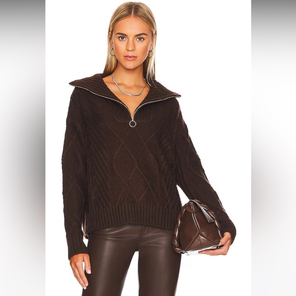 SNDYS Jax Knit Sweater in Brown - Size L